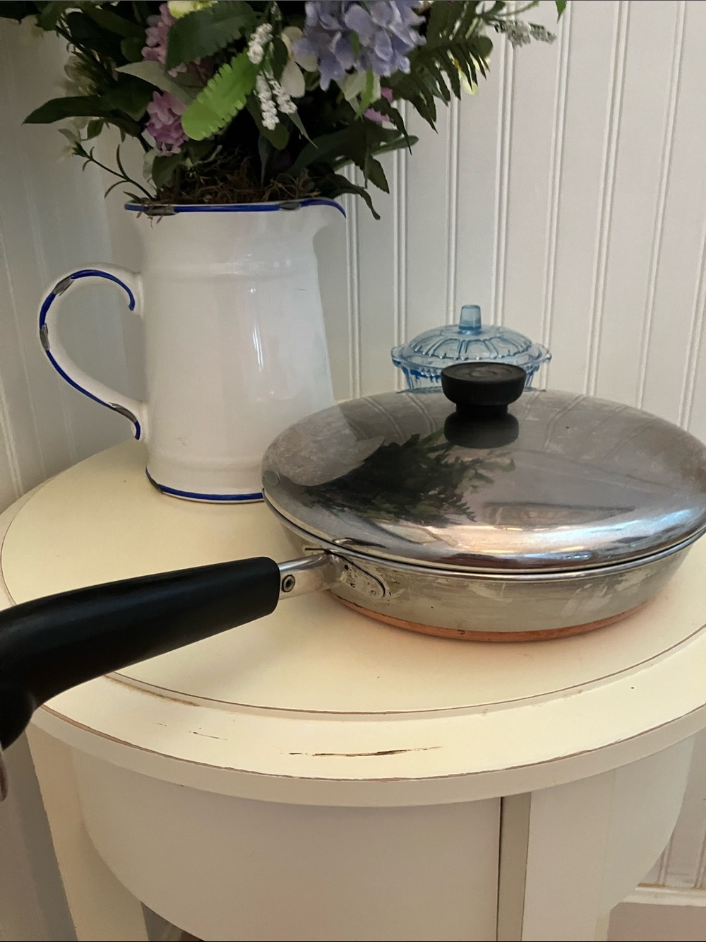 Revere Ware 9” Copper Clad Bottom Skillet & Lid